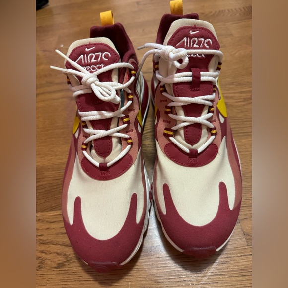 nike air max 270 react noble red team gold